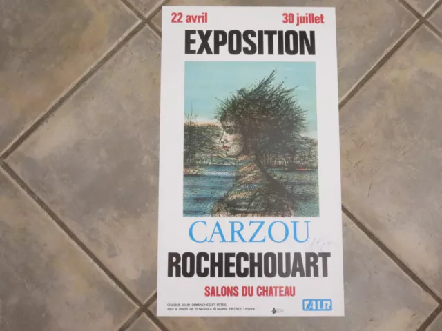 Lot de 100 affiches d'expositions  au Chateau de Rochechouart époque  20 ème.