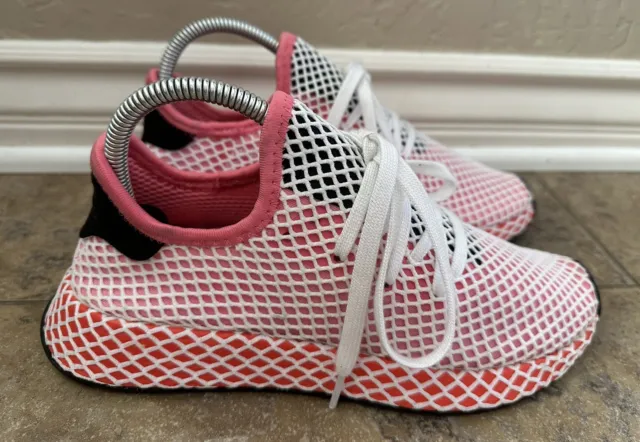 Talla 7 - Adidas Originals Deerupt Runner Cloud Blanco/Rosa Verdadero