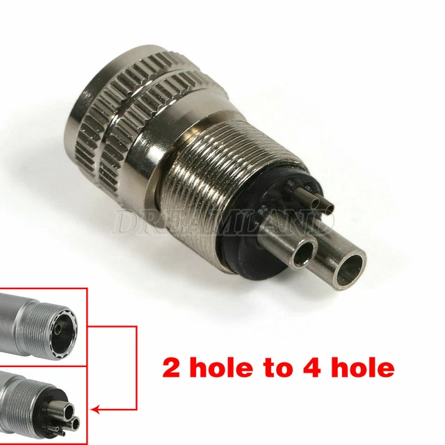 Dental high speed Handpiece Adapter connector changer coupler 2 to 4 Hole