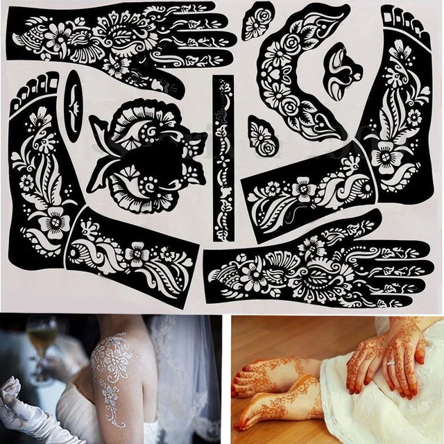 AIRBRUSH TATTOO STENCILS Body Art Template Temporary Decal India Henna AIRBRUSH TATTOO STENCILS Body Art Template Temporary Decal India Henna