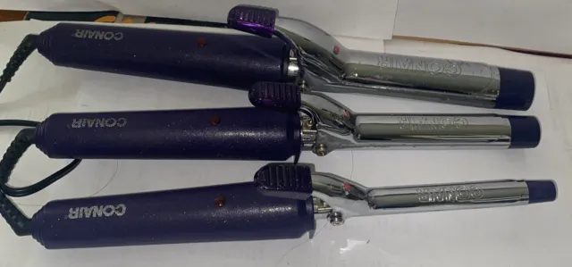 Conair CB433W2N Supreme Curling Iron Combo Pack 1/2" 3/4" & 1-inch,Please Read