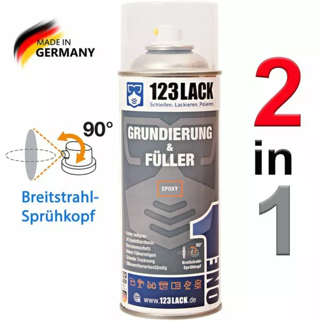 Grundierung & Füller 2in1 Haftgrund Epoxy Rostschutz Spraydose hellgrau 400ml