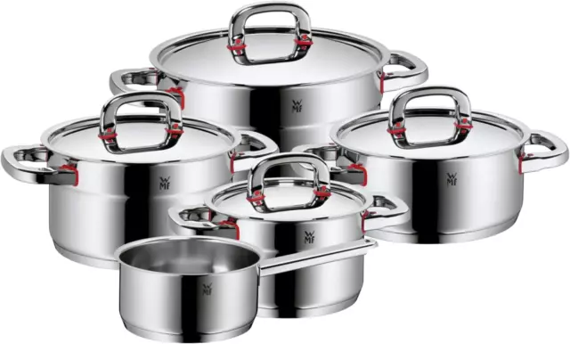 WMF Premium One Topfset Induktion 5-teilig, Kochtopf Set mit Metalldeckel, Croma