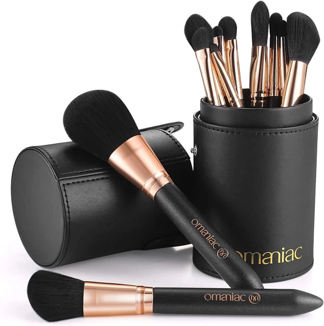 OMANIAC® Pennelli Make Up 12Pcs Set di Pennelli da Trucco Professionali con P...