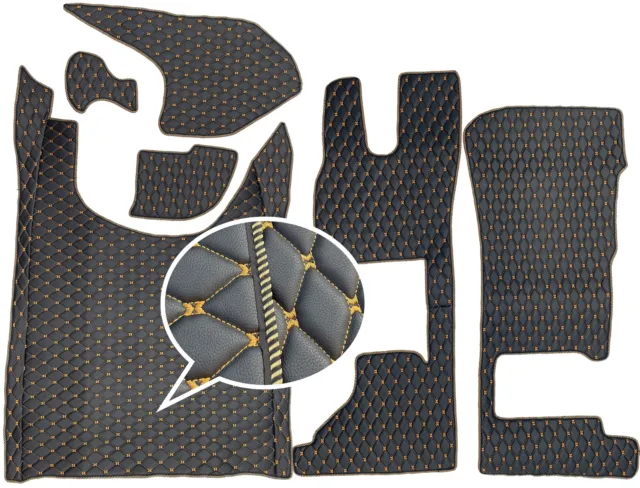 DAF XG Lkw-Fußmatten mit freitragendem Sitz (schwarz und gold)