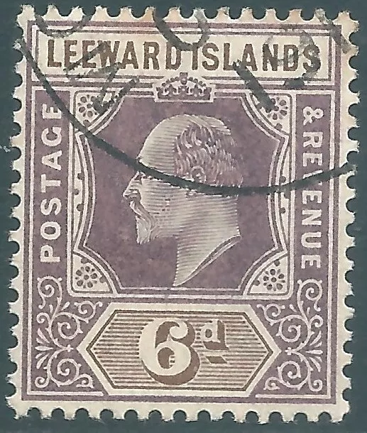 LEEWARD ISLANDS 1902 Edward VII used 6d SG25