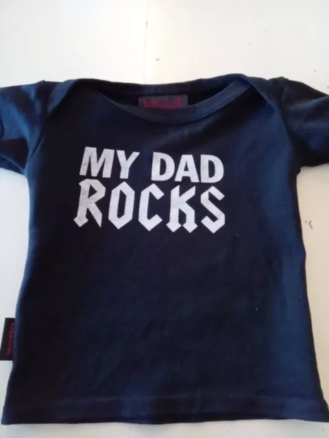 My Dad Rocks 100% Cotton Baby T Shirt 12-18months