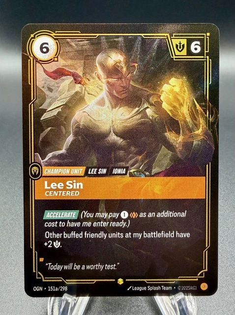 RIFTBOUND LEAGUE OF Legends origins Lee sin Centered Alternate Art 151a ...