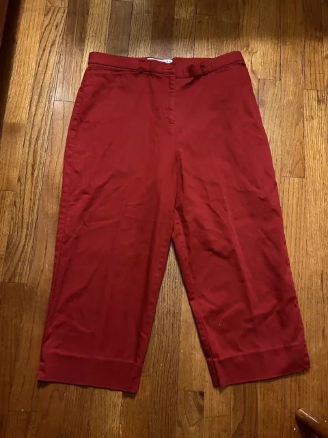 Woman’s Capri Pants-Josephine Chaus Size 12-Red