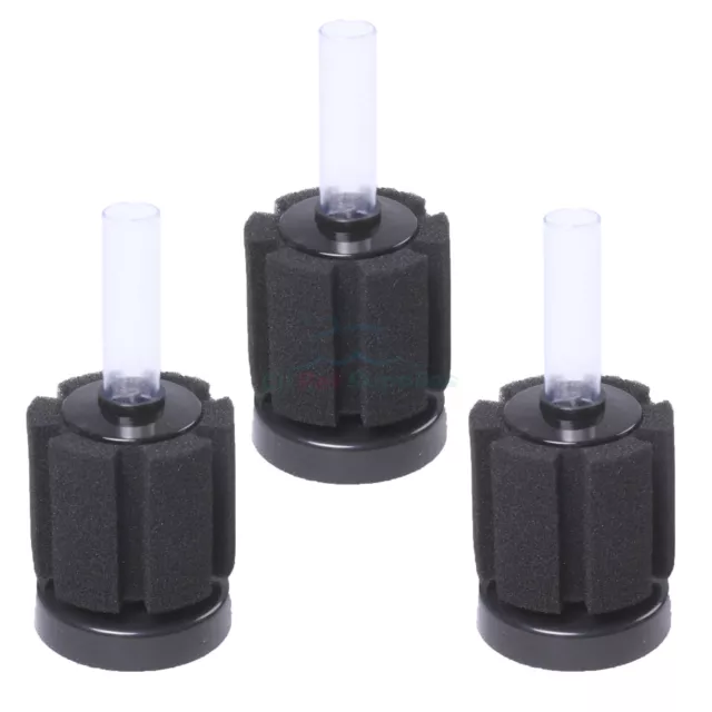 AQUANEAT 3pcs Aquarium Sponge Filter for Breeding Fry Betta Shrimp Fish Tank