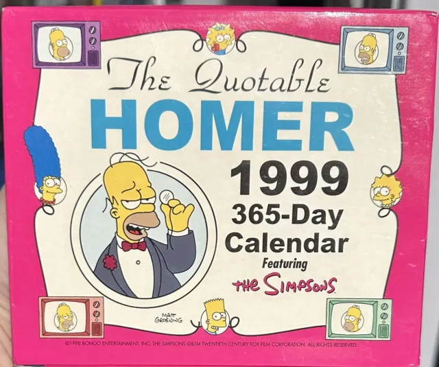 The Quotable Homer 1999 365-Day Calendar “The Simpsons”