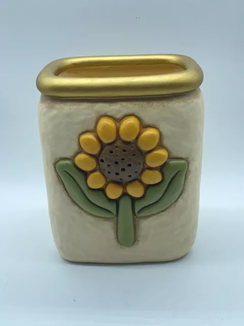 Thun. Vaso con girasole medio, Altezza 19 cm.