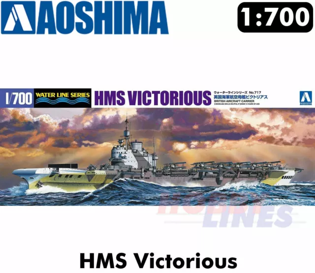 HMS Victorious Aircraft Carrier Waterline series 1:700 model kit AOSHIMA 05106