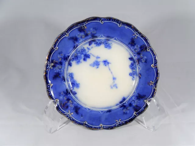 Antique Vintage Ridgway Lugano Flow Blue Butter Side Dessert Plate 7" Inch