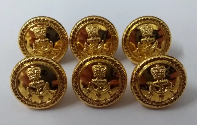 Genuine British Navy Issue RFA Royal Fleet Auxiliary Gilt Dress Buttons ASBT93