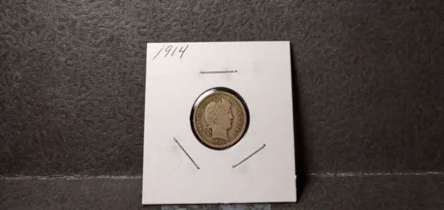 1914 Barber Dime - Nice early type silver!