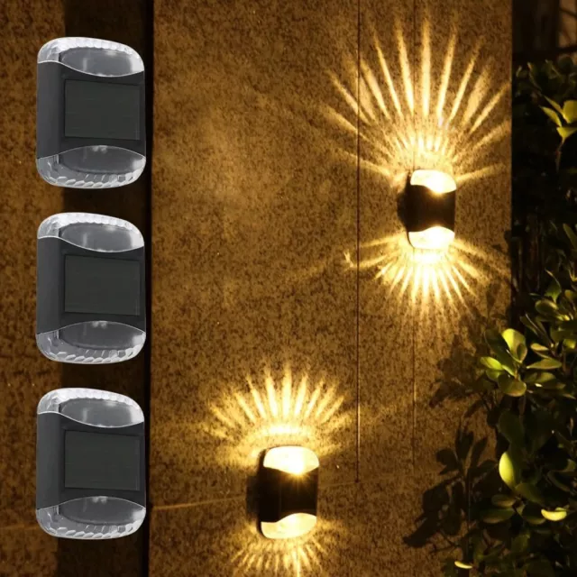 4PCS Waterproof Wall Lamp Lighting Decoration Night Lights  Garden