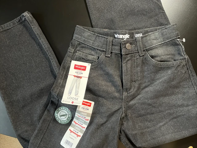 Wrangler - Boys Loose Fit 5 Star Denim Blue Jeans - Size 10 Slim