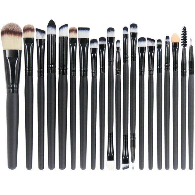Set di 20 pennelli pennelli professionali per trucco, volto ombretti, Eyeliner…
