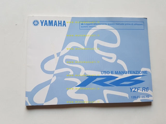 Yamaha YZF R6 13S 2009 manuale uso manutenzione libretto originale italiano