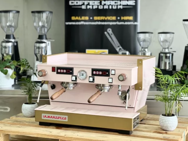 La Marzocco Linea Classic AV 2 Group Commercial Coffee Machine Pink & Gold