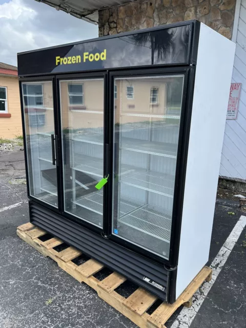 True GDM-72F Glass Three 3 Door Reach In Freezer Merchandiser