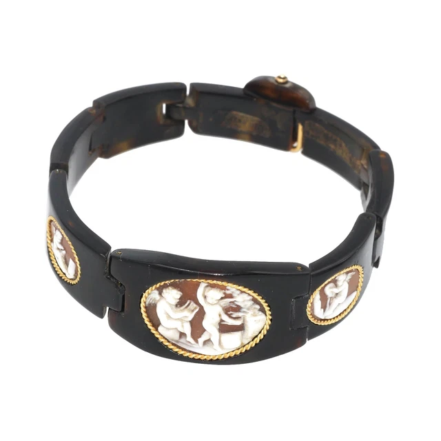 (3953) Antique Horn and Shell Cameos bracelet.Italy (3953) Antique Horn and Shell Cameos bracelet.Italy
