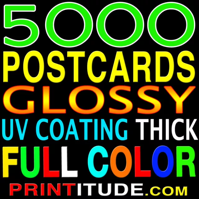 5000 POSTCARDS 4"x11" FULL COLOR GLOSSY 2 SIDED 4x11 EVERY DOOR DIRECT MAIL EDDM