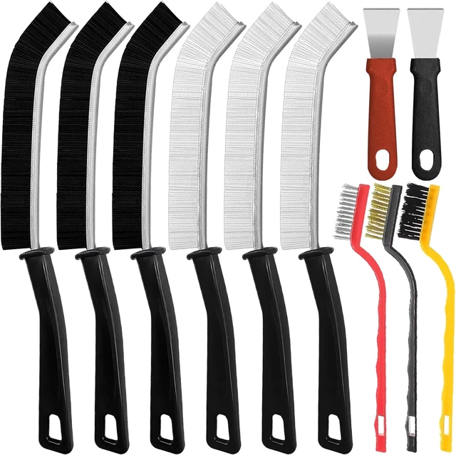 Spazzola Per Pulizia Fessure - Set 3 Pezzi, Setole Dure Per Cucina E Bagno - Foto 8