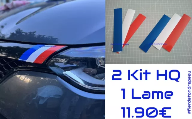 2X Drapeau Français pour Renault Megane 4 RS GT vinyle sticker autocollant