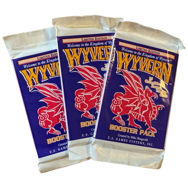 wyvern tcg booster box 1994 Trading Card Game 60-Card Starter Deck grade protection Chasing the Dragon: Wyvern CCG