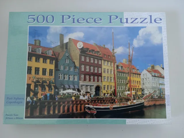 500 Piece Jigsaw Puzzle Port Nyhavn Copenhagen Brand New Sealed Unopened Box