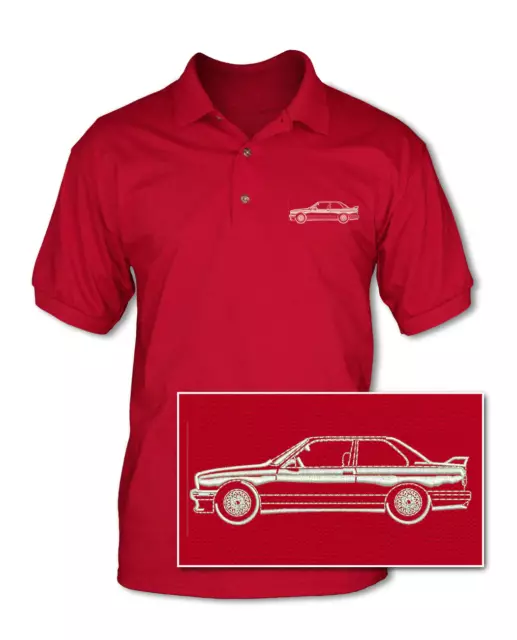 BMW E30 M3 Street Version Adult Pique Polo Shirt - 10 Colors - German Car