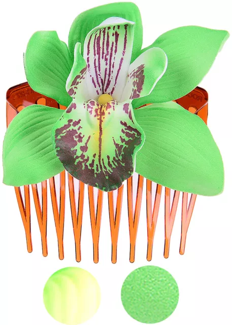 Edler Tiki ORCHIDEEN Flower Blüten Haarkamm Rockabilly Haarschmuck