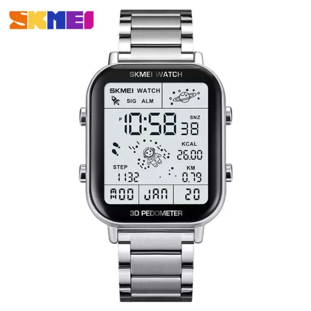 SKMEI Men Watch Astronaut Military Wristwatch Pedometer Calorie LED Sport Watch