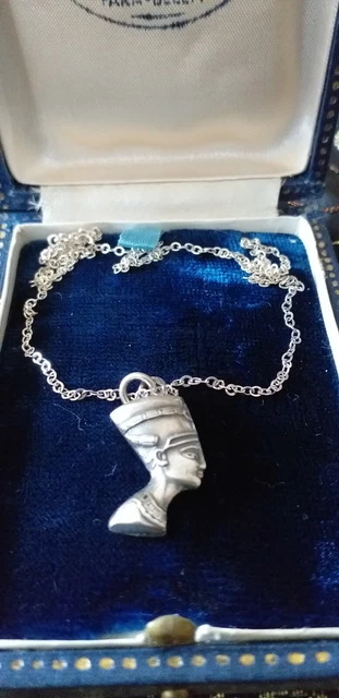 Pendentif En Argent Sterling Noirci Avec Verre Romain Antique - Collier 20 Pouces, Fermoir Homard, Fait Main En Israël