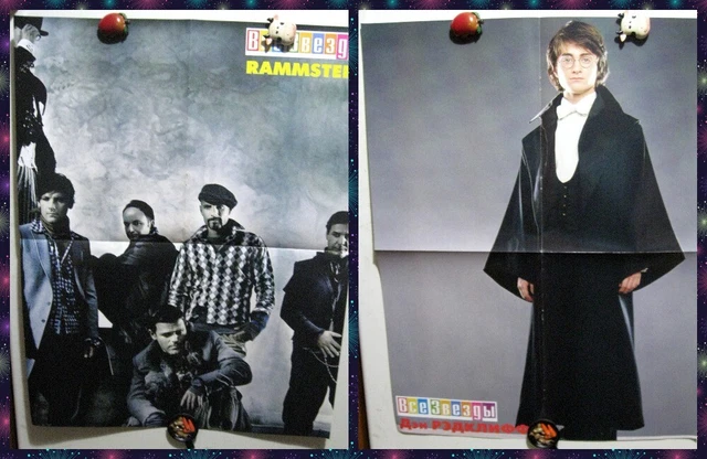 Left Rammstein RAMMSTEIN / DANIEL Radcliffe two-sided magazine poster A2 23х16 £4.95 ...