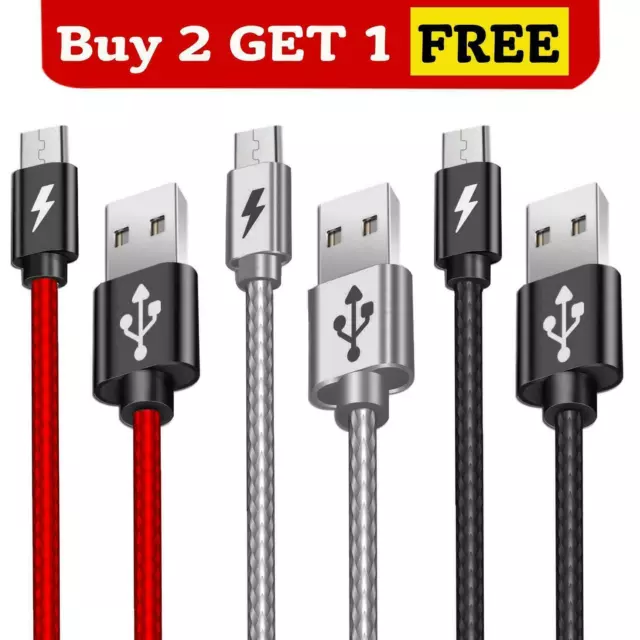 Micro USB Cable Charger Lead For Samsung Galaxy Mobile Android Tablet Kindle