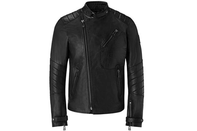 BELSTAFF BECKHAM KENDAL LTD Ed Leather Jacket Black Mens Size 38