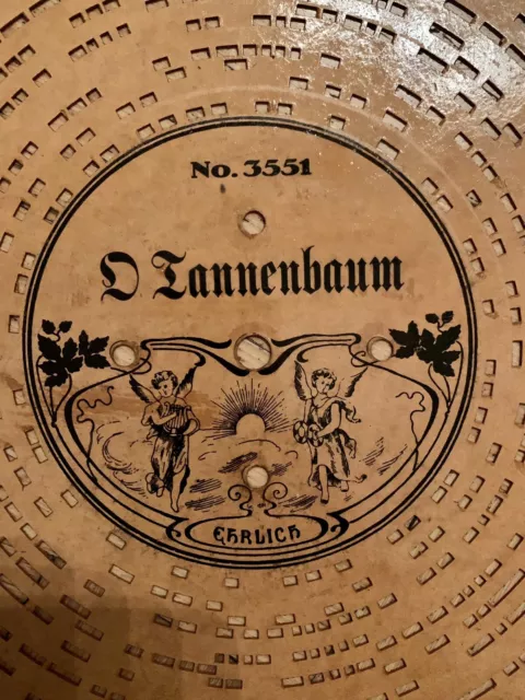 #3551 „o‘Tannenbaum“ Paul Ehrlich Ariston Drehorgel Lochplatte Weihnachtslied