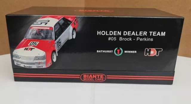 1:18 Biante Holden HDT VK Commodore #05 Peter Brock Perkins 1984 Bathurst Winner