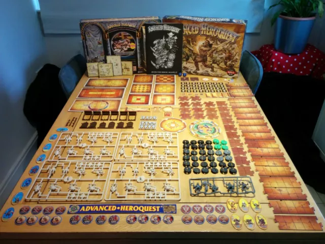 ADVANCED HEROQUEST BOARD Game 100 Complete unpainted models