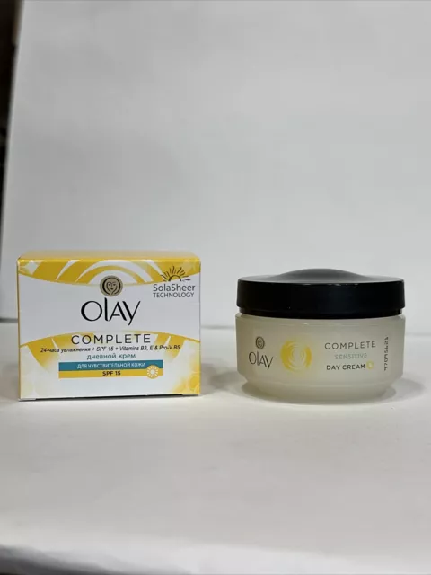 Olay Complete All Day Sensitive Moisture Cream Sunscreen SPF 15, 1.7 oz New seal
