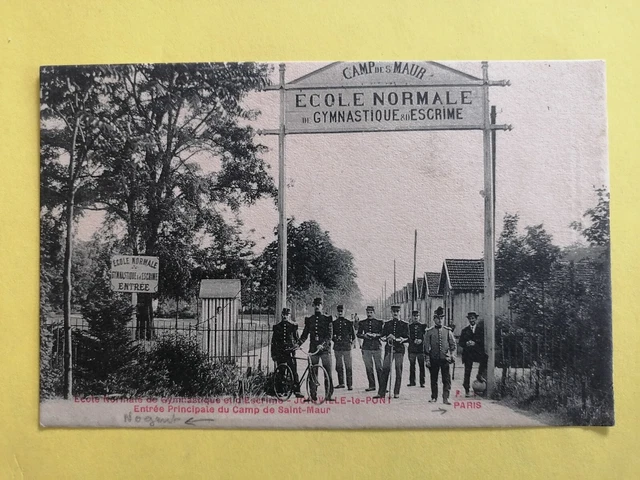 CPA 94 - JOINVILLE le PONT ÉCOLE MILITAIRE Gymnastique ANNEAUX Camp de St MAUR