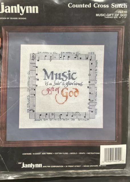 Janlynn Counted Cross stitchCross stitch #64-10 Music gift of God Pattern only