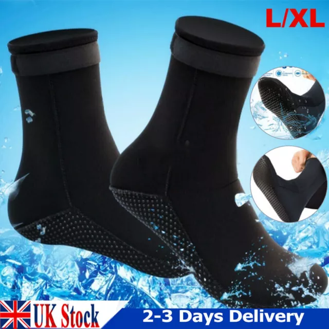 3mm Neoprene Water Socks Anti-Slip Thermal Wetsuit Socks Diving Snorkeling Size