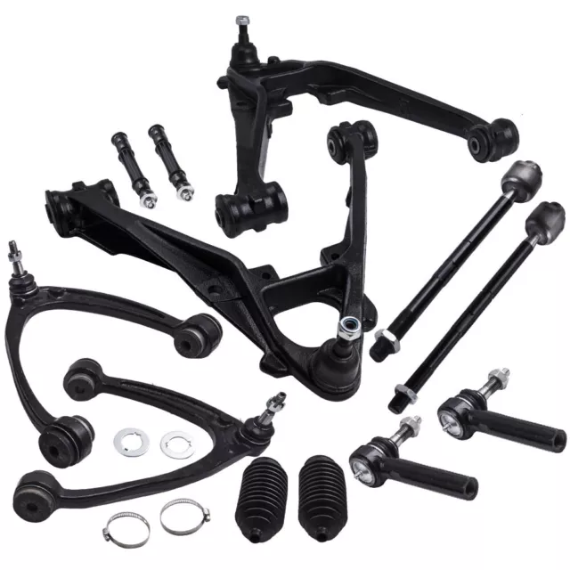 Front Upper Lower Control Arms For 2007-13 Chevy Silverado Sierra 1500 Escalade