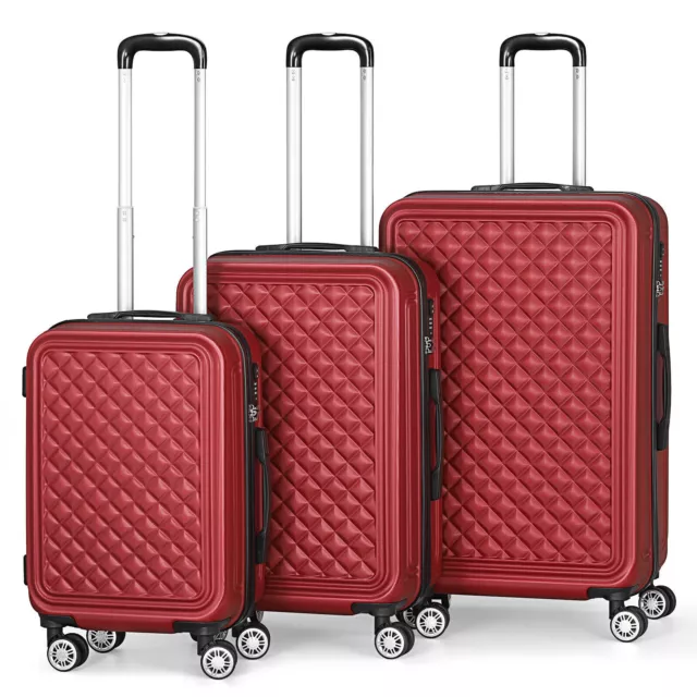 20"24"28" Luggage 3 Piece Set Suitcase Spinner Hardshell Lightweight TSA Lock