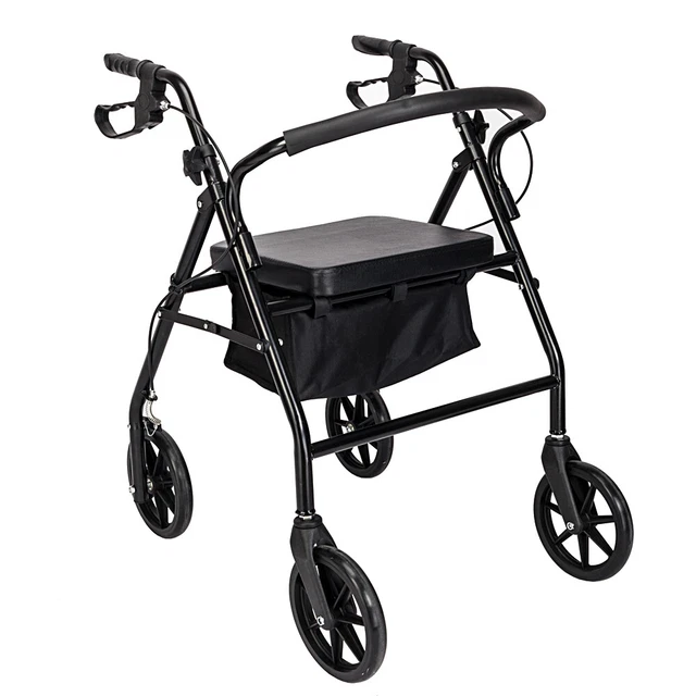 Rollator Walker with Seat Metal Rolling Walker with 8-inch Wheels Medical Walker Rollator Walker with Seat Metal Rolling Walker with 8-inch Wheels Medical Walker