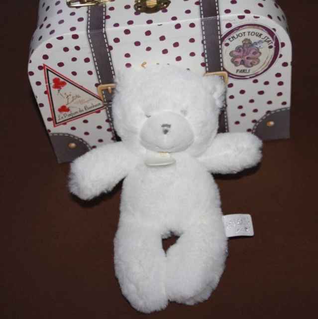 Doudou Et Compagnie Ours Pantin Blanc Fourrure Le Pantin 20 Cm Dc3268 Neuf
